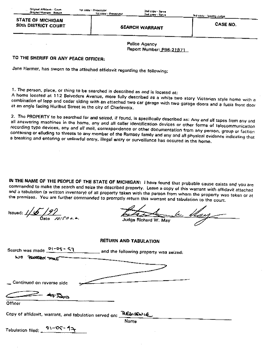 [01-05-1997 Warrant Page 1]