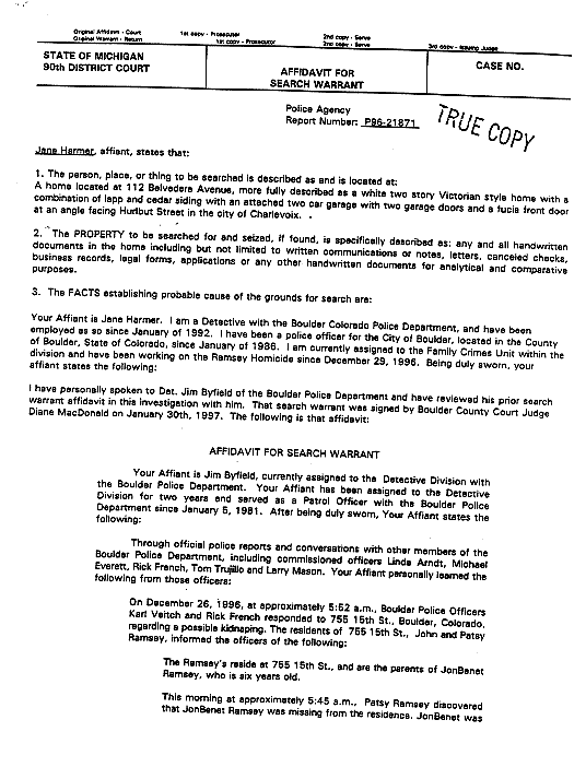[03-06-1997 Warrant Page 1]