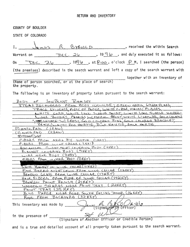 [Boulder PD Search Warrant December 26, 1996]