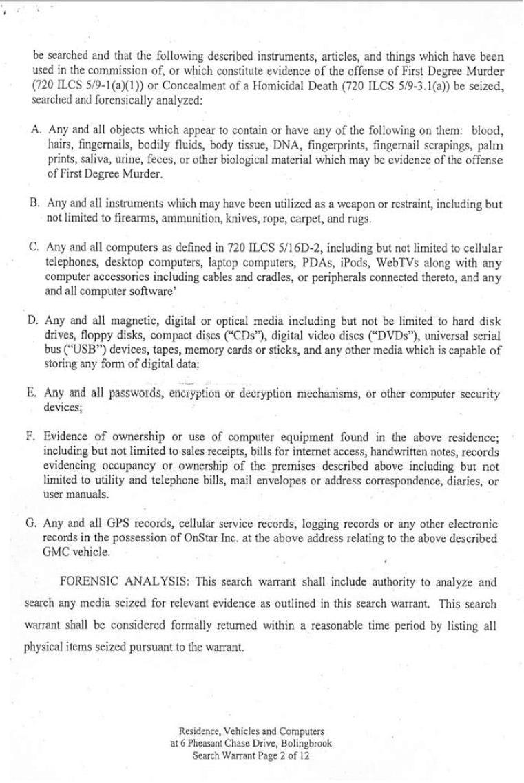 [10-31-2007 Search Warrant Page 2]