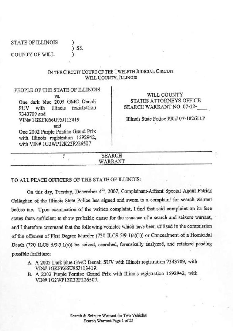 [12-04-2007 Search Warrant Page 1]