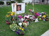 [Statues and Flowers sent to Sharon Bychowski's house in Bolingbrook for Stacy Peterson' Garden of Hope]