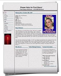 [www.findstacypeterson.com official family information website]