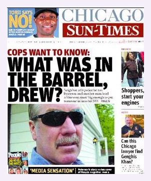 [Drew Peterson on the cover of Chicago Sun-Times]