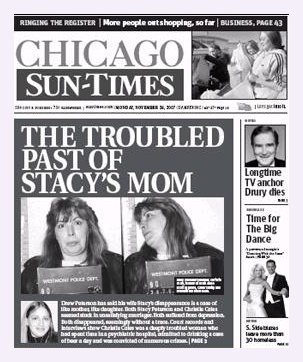 [November 26, 2007 Front Cover of the Sun-Times - www.suntimes.com]