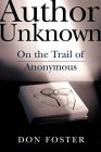 [Author Unknown: On the Trail of Anonymous]