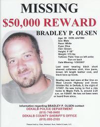 [Bradley P. Olsen Missing Person Poster - Reward $50,000]