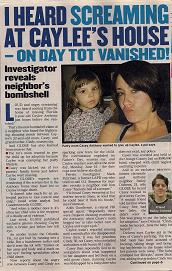 [GLOBE ARTICLE 'I Heard Screaming at Caylee's House - On Day Tot Vanished' 09-01-2008]