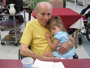 [Caylee Anthony and her Great Grandfather, Alex Plesea 06-158-2008 at Mt.Dora Nursing Home on Father's Day]